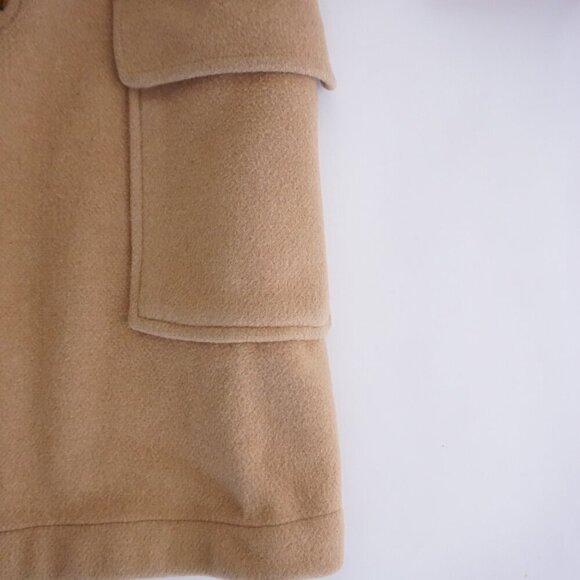 Vintage '70s Gloverall 90% Wool Camel Tan Original English Duffle Coat Jacket 46 - Picture 5 of 13